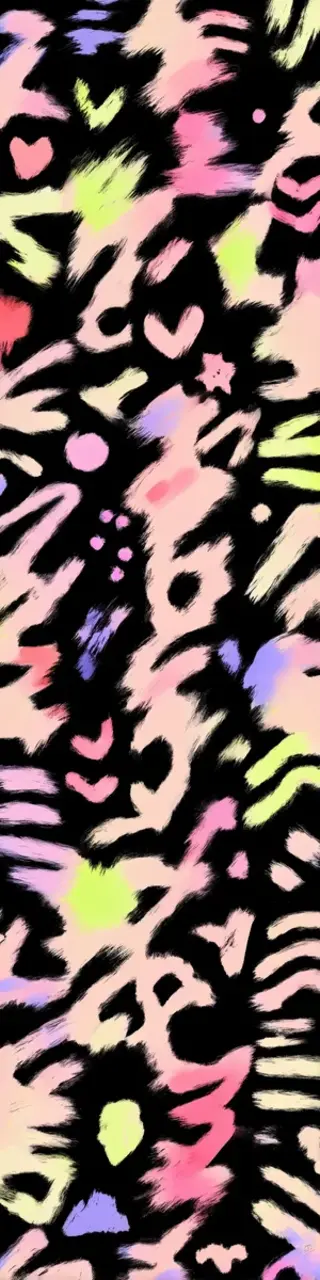 Free printable 80s abstract on black bookmark