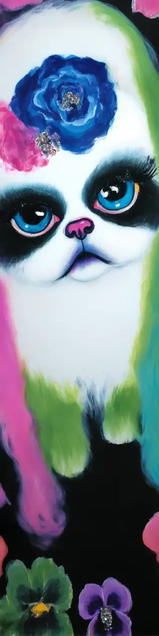 Free printable abstract cat face artistic bookmark