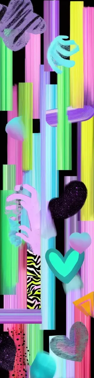 Free printable abstract colorful vertical bookmark