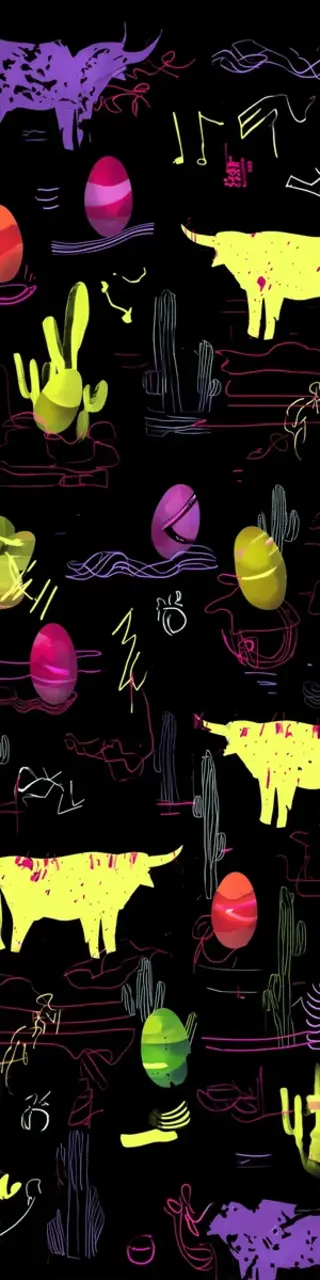 Free printable abstract cows and Easter eggs bookmark