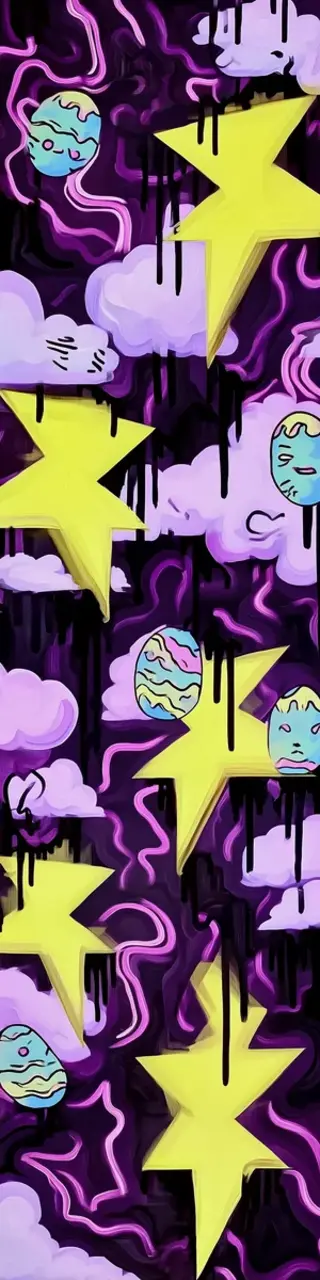 Free printable abstract lighting on purple bookmark