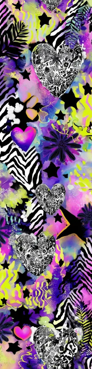 Free printable abstract purple and yellow bookmark