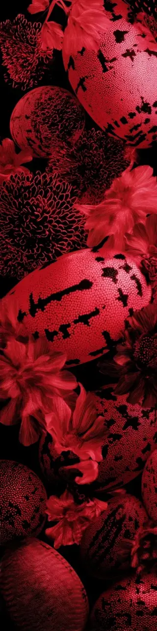 Free printable all red Easter eggs bookmark