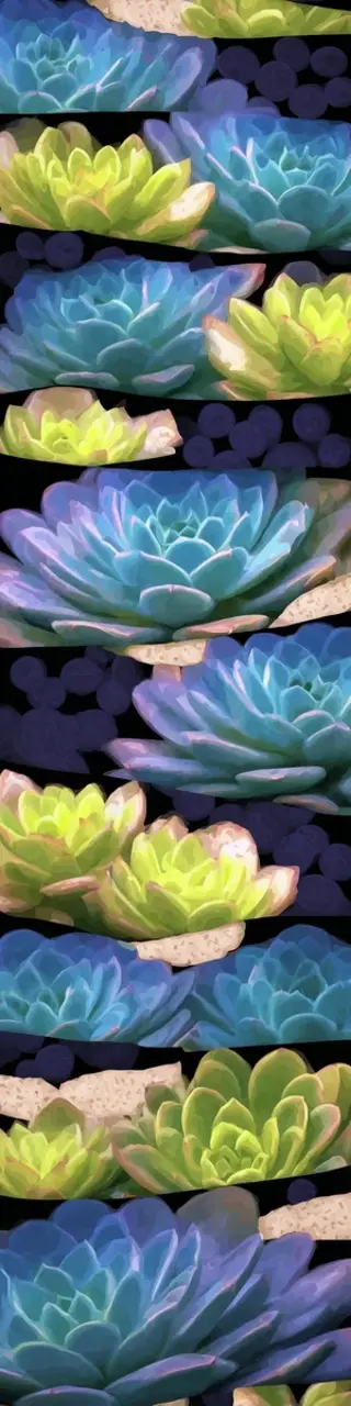 Free printable alternating succulents bookmark