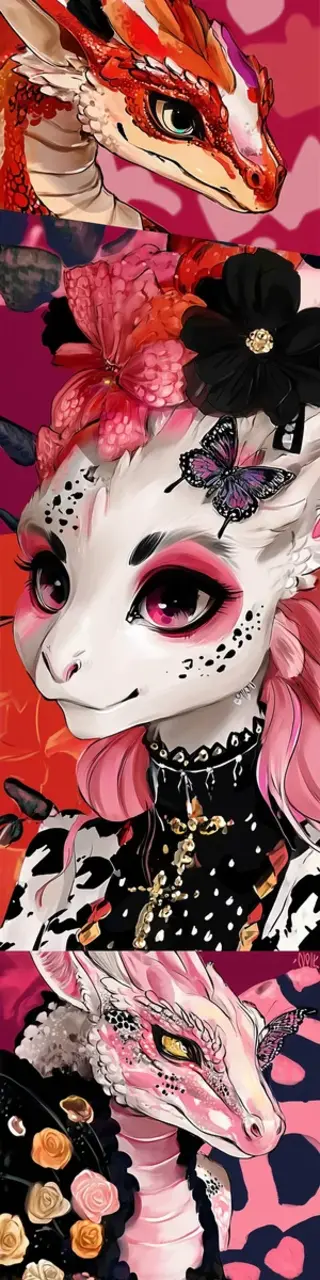 Free printable fashionable dragon bookmark