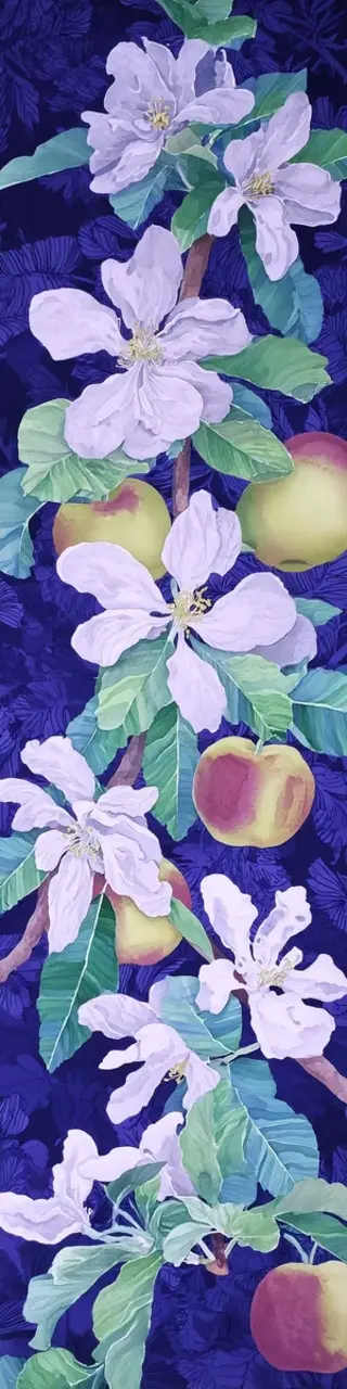 Free printable apple blossoms bookmark