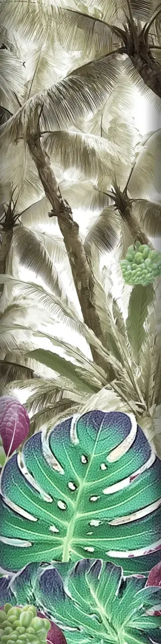 Free printable aroid and palm trees bookmark