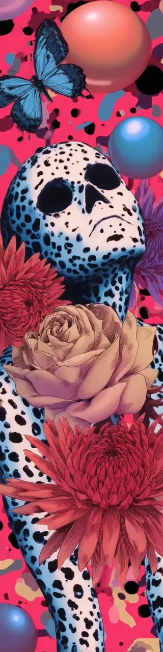 Free printable artistic floral butterflies bookmark