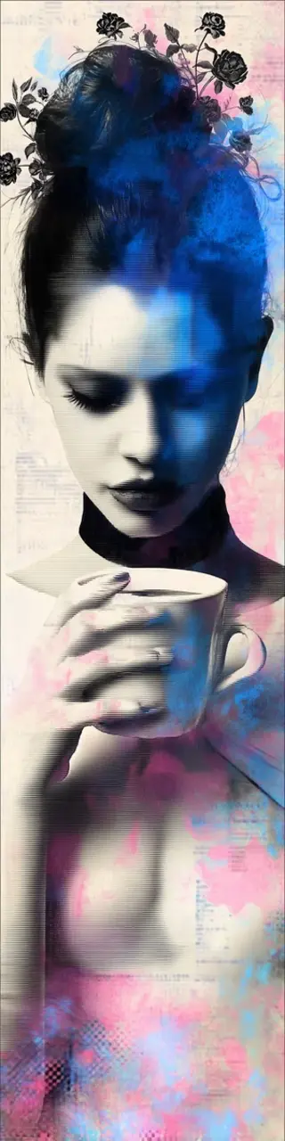 Free printable artistic coffee drink bookmark