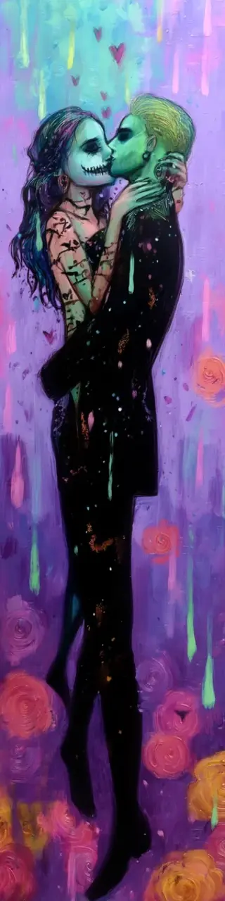 Free printable halloween romance bookmark