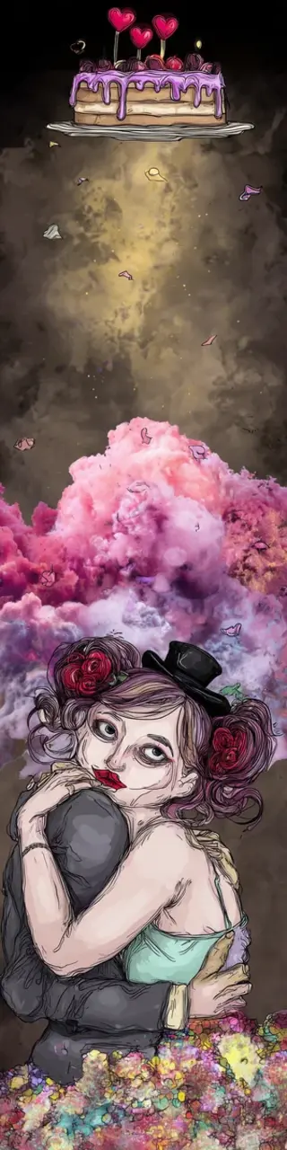 Free printable artistic love bookmark