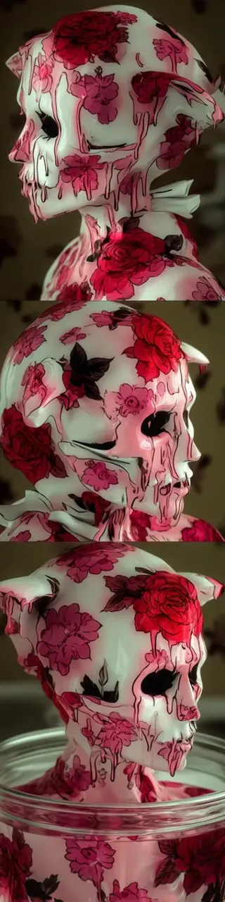 Free printable artistic scary halloween heads bookmark