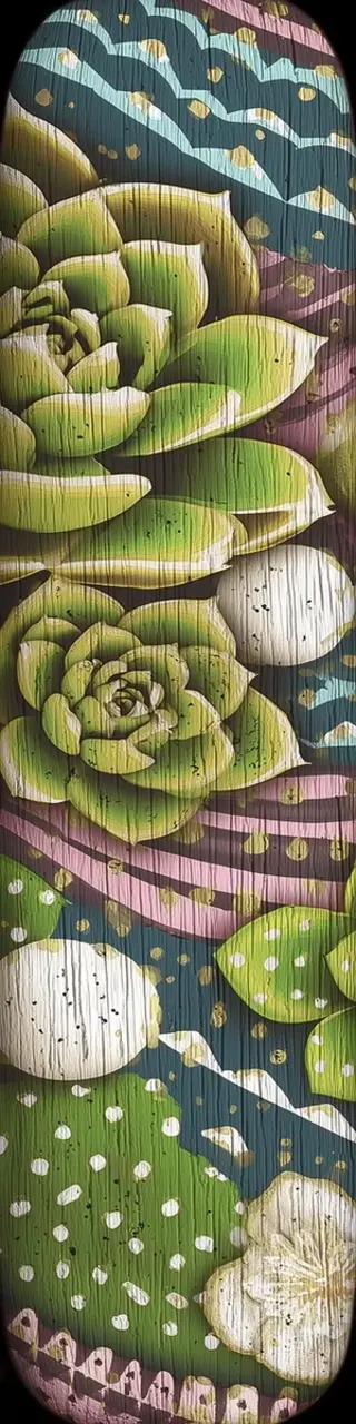 Free printable artistic succulents bookmark