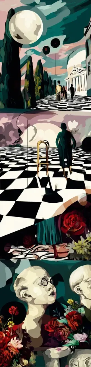 Free printable artistic surrealist bookmark