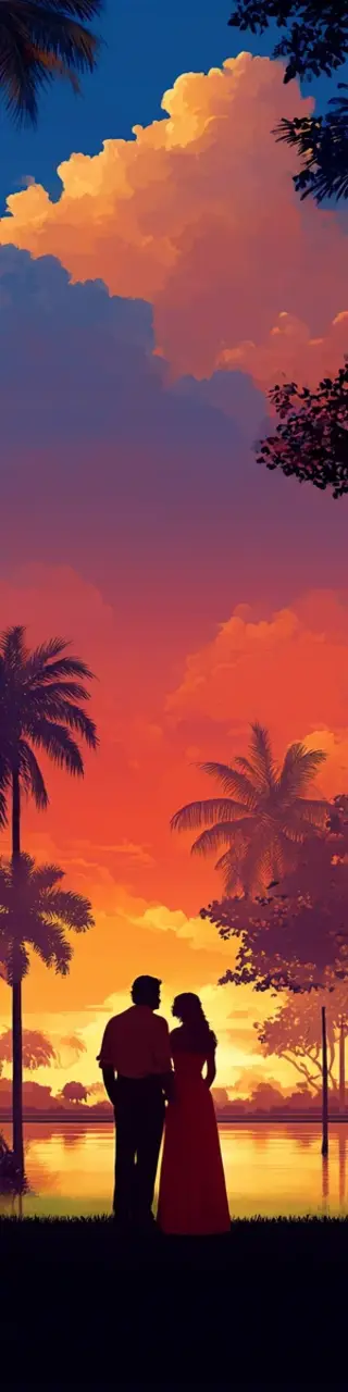 Free printable beach sunset couple bookmark