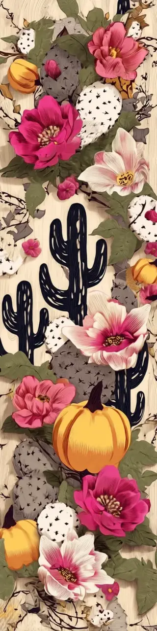 Free printable beautiful desert floral bookmark