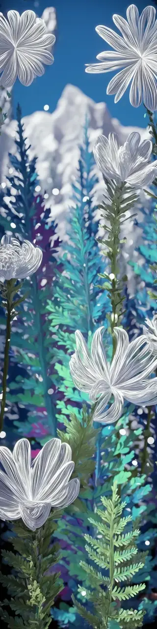 Free printable winter plants bookmark