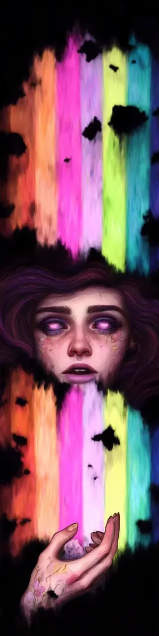 Free printable between rainbows bookmark