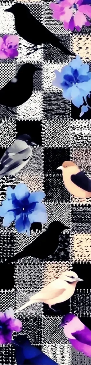 Free printable floral birds bookmark