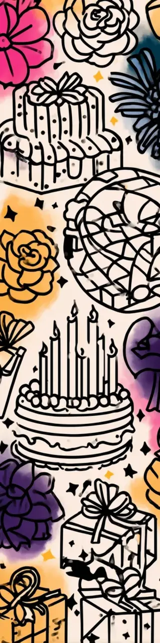 Free printable birthday party coloring bookmark