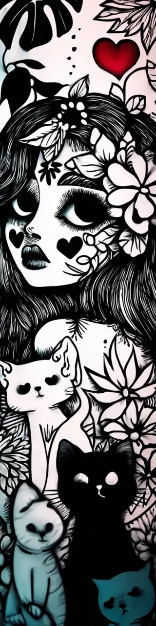 Free printable black cat bookmark to color