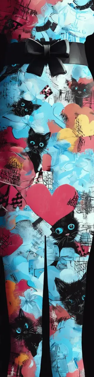 Free printable black cats on sky bookmark