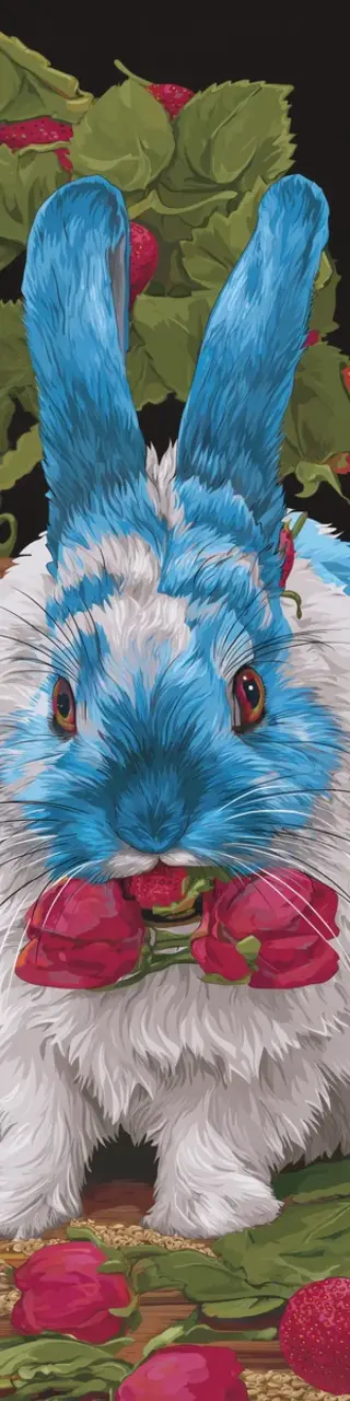 Free printable blue face bunny bookmark