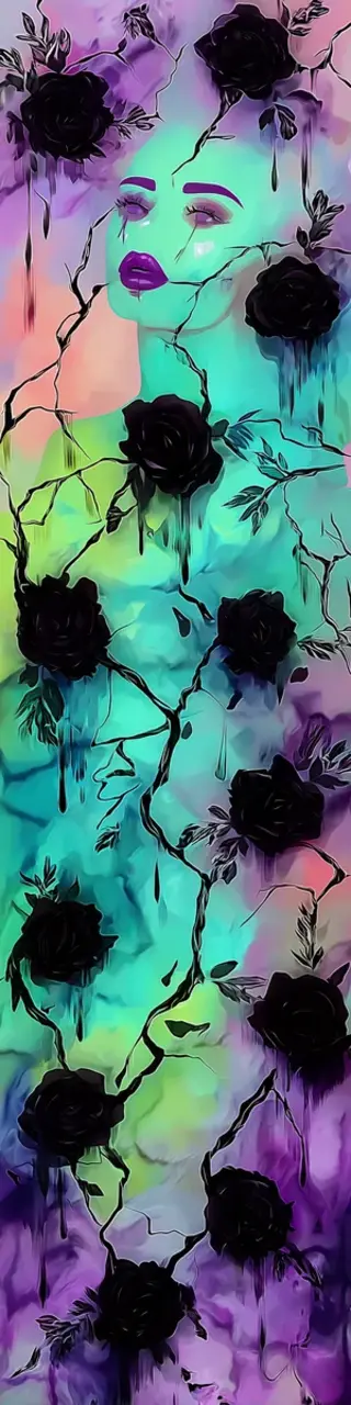 Free printable blue person abstract bookmark