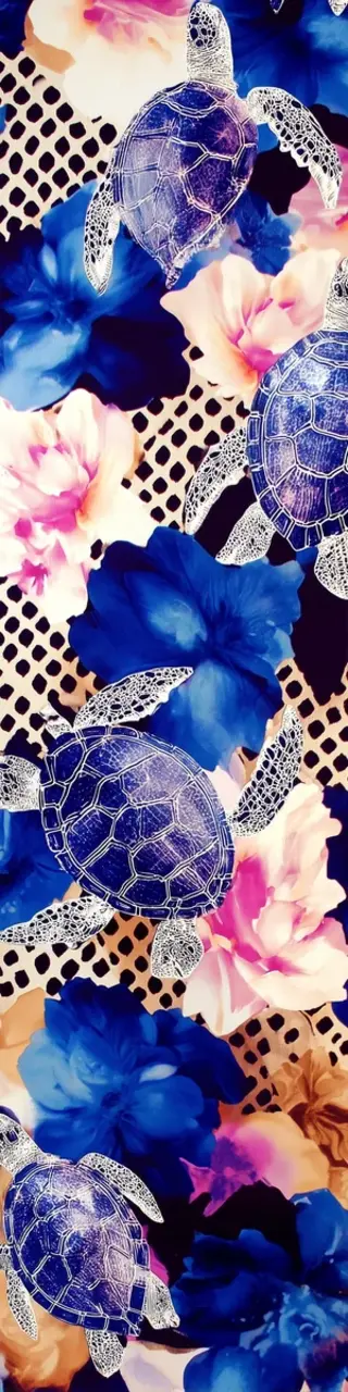 Free printable blue turtles memphis bookmark