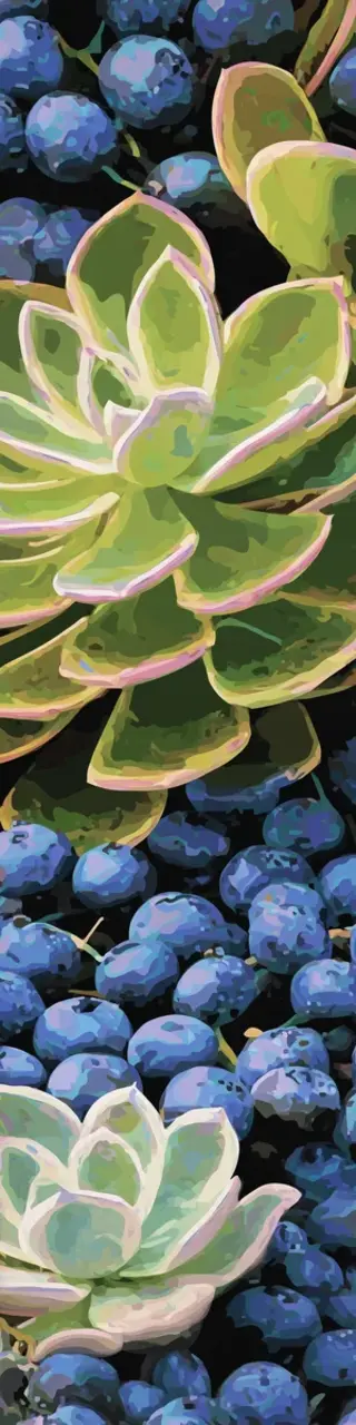 Free printable blueberry succulents bookmark