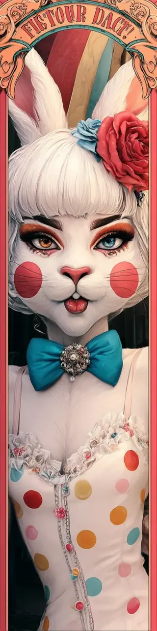 Free printable blush cheeks rabbit bookmark