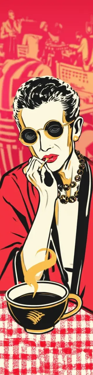 Free printable bored man red coffee bookmark