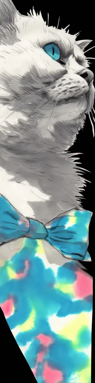 Free printable bowtie cat bookmark