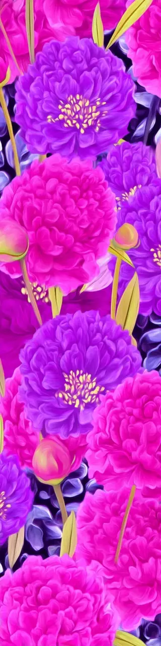 Free printable brightest pink flowers bookmark