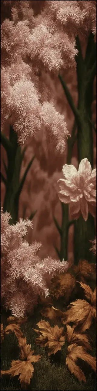 Free printable brown autumn trees bookmark