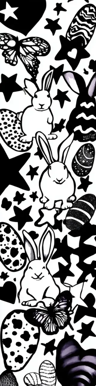 Free printable Easter bunnies bookmark