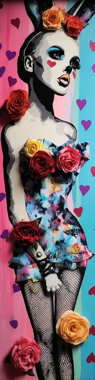 Free printable bunny costume artistic bookmark