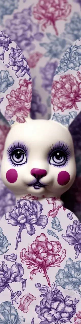 Free printable bunny figurine bookmark