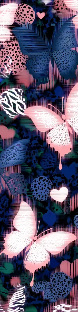 Free printable butterflies on blue bookmark