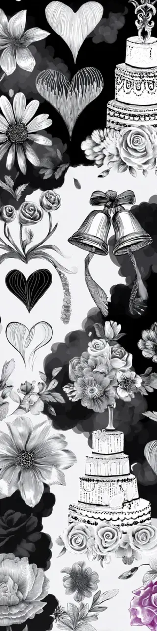 Free printable white wedding cakes bookmark