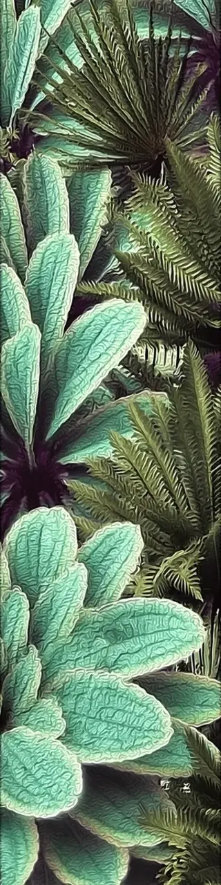 Free printable calming green plants bookmark