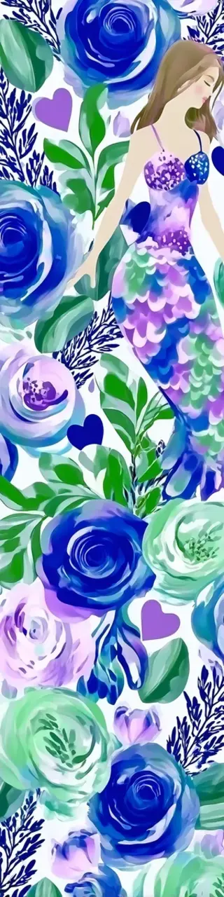 Free printable camouflage mermaid bookmark