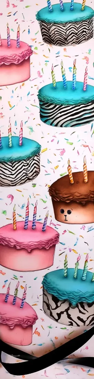 Free printable birthday cake candles bookmark