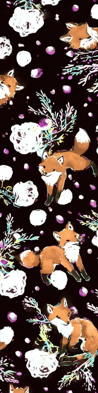 Free printable cartoon foxes bookmark