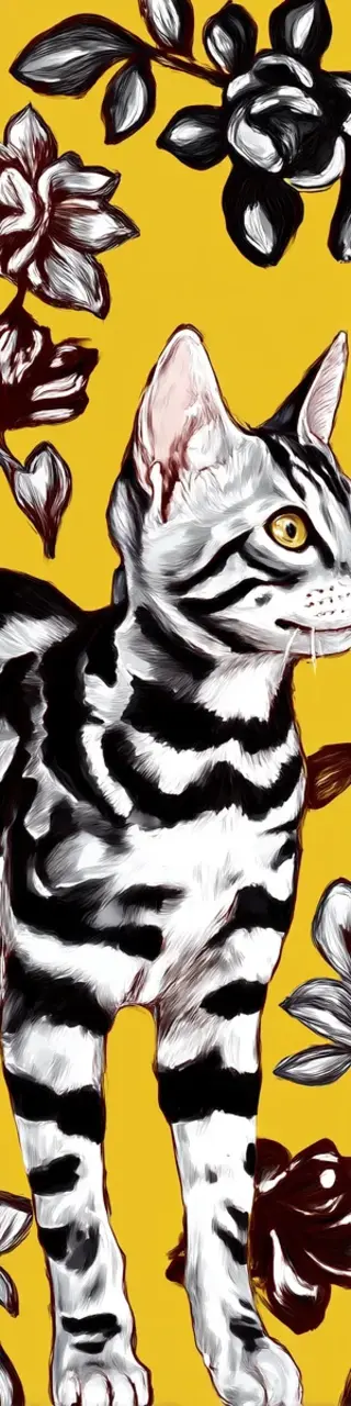 Free printable cat on mustard background bookmark