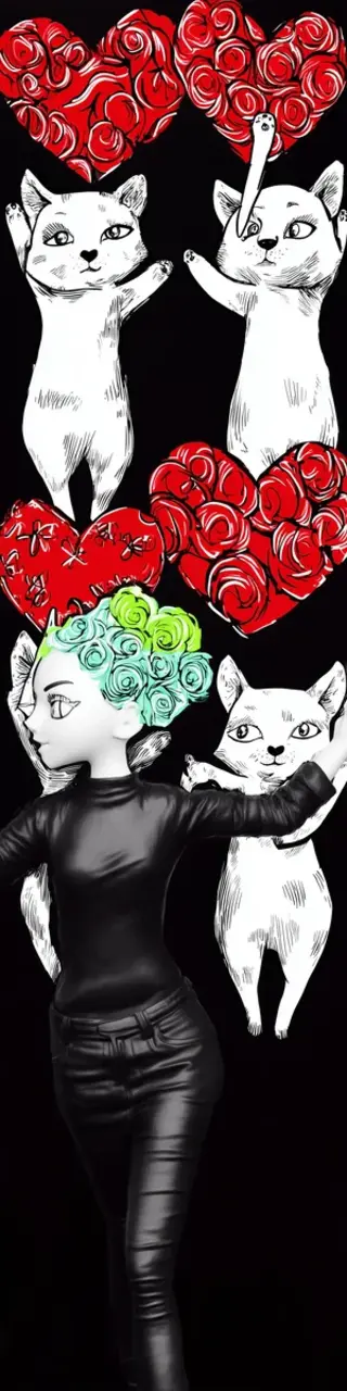 Free printable cats saying hi bookmark