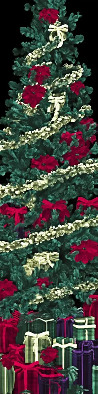 Free printable classic Christmas tree bookmark