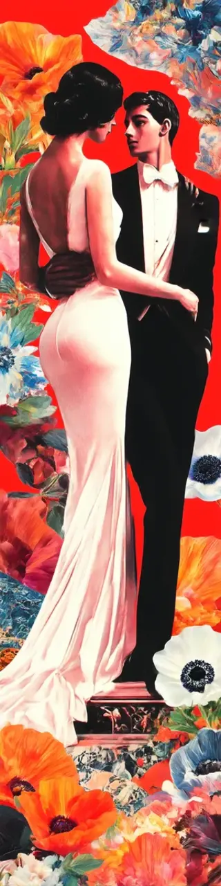 Free printable classic style wedding couple bookmark