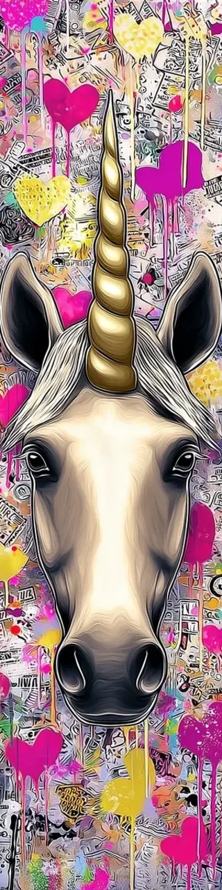 Free printable close unicorn face bookmark