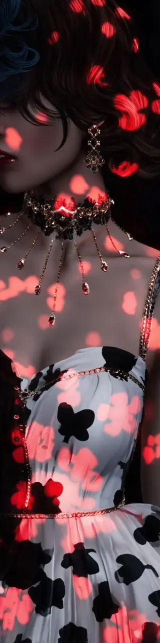 Free printable close up woman dress bookmark